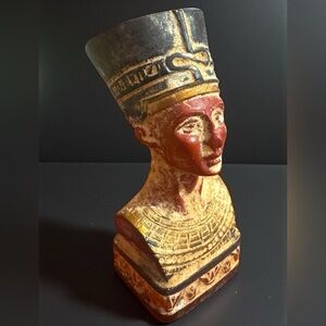 NEFERTITI Ancient Egyptian Queen Stone Sculpture. Handcrafted in Egypt.